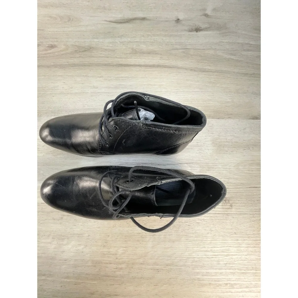 ASOS Mens Black Leather Chukka‎ Boots Lace Up Ankle Boots Size 5